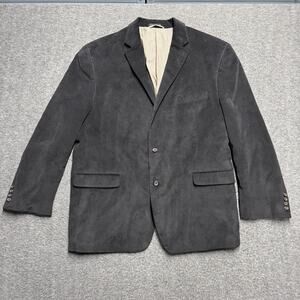Lauren Ralph Lauren Corduroy Blazer Mens 48 R Black Lined Sport Jacket